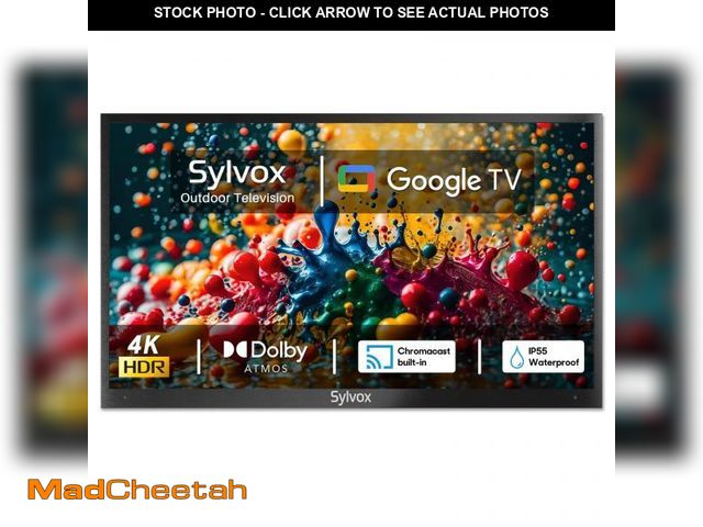 Lot 74-12201399 - SYLVOX Smart Outdoor TV, 55 inch Outdoor Television Upgraded Google TV, 4K Weatherproof Outside TV, ...
