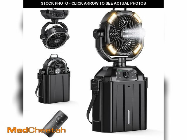 Lot 74-14304074 - XAP Portable Misting Fan Rechargeable for Hot Weather - 9-inch Oscillating Camping Fan with USB Batt...