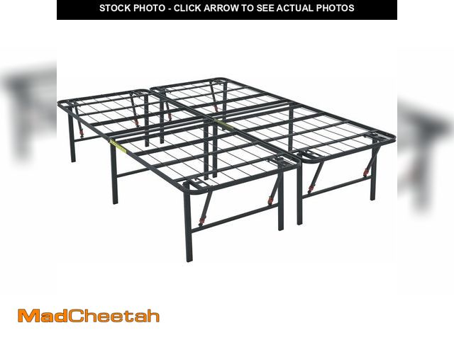 Lot 74-13696328 - Basics Bed Frame with Storage, Foldable Metal Platform, Sturdy Steel, No Box Spring Needed, 18 inche...