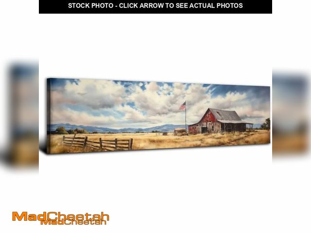 Lot 74-12017072 - Farmhouse Old Barn Wall Art Rustic Country Farm Landscape Pictures Canvas Prints for Living Room Bed...
