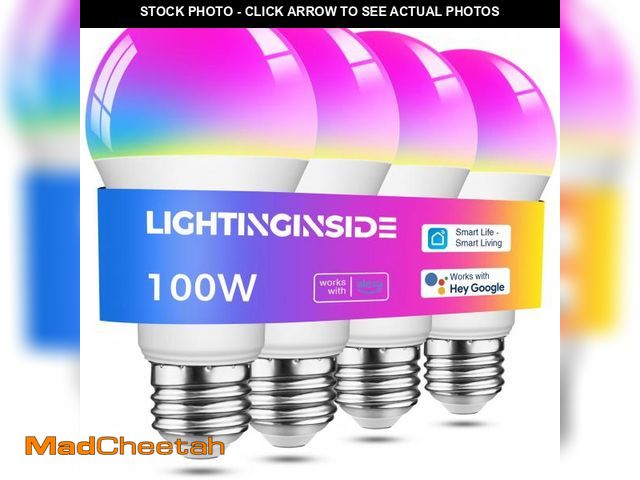 Lot 74-12438669 - Lightinginside Smart Light Bulbs 100W Equiv., 1350LM 11W Smart Bulb Works with Alexa/Google Home/Sma...