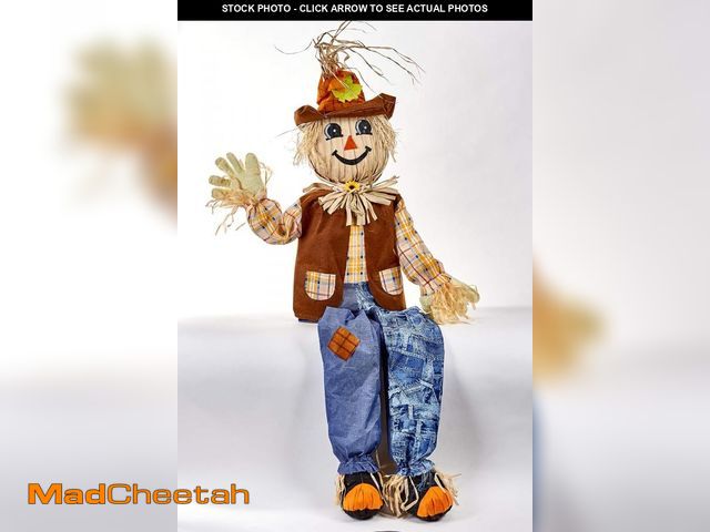 Lot 74-12510646 - WORTH IMPORTS 60" Life Size Harvest Sitting Scarecrow - UNUSED