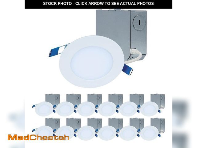 Lot 74-13050793 - HALO HLBE 4 in. Ultra-Thin Downlight 3000K Fixed CCT New Construction/Remodel Integrated LED Recesse...