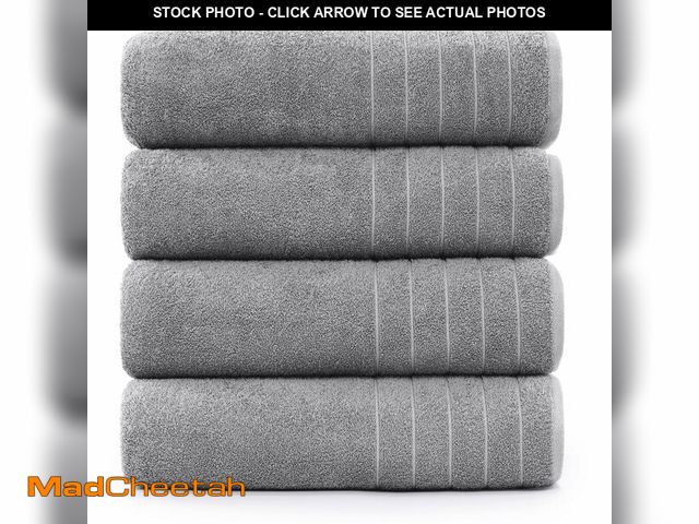 Lot 74-12839616 - Casa Platino Bath Sheets 4 Pack (36"x 72"), 100% Ring Spun Cotton Bathroom Towels, Soft Absorbent Ba...
