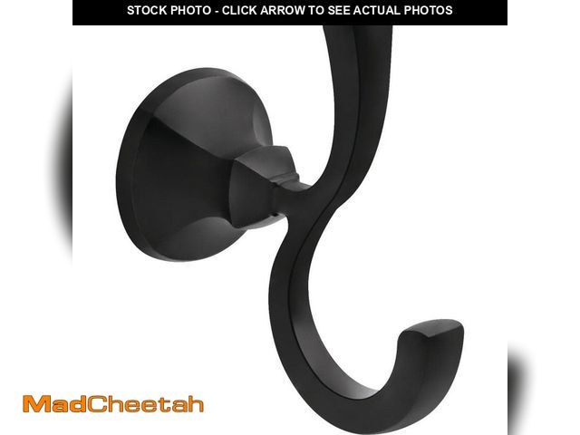 Lot 74-14222674 - Delta Ashlyn Double Towel Hook Bath Hardware Accessory in Matte Black - UNUSED