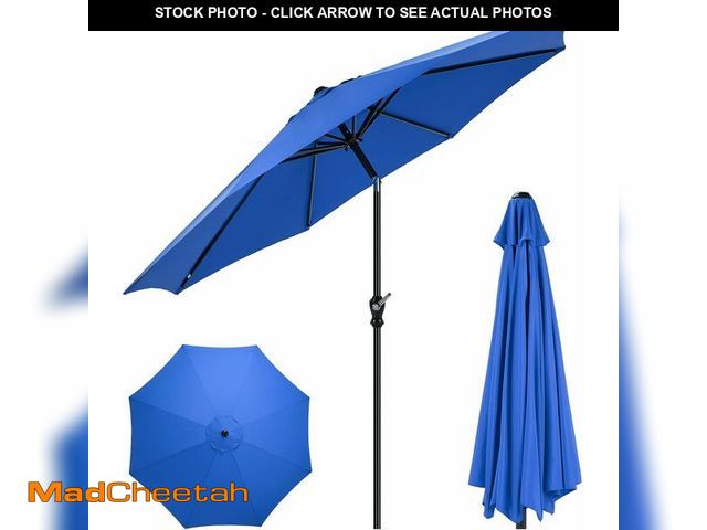 Lot 74-12695513 - DUMOS 9FT Outdoor Patio Umbrella with Push Button Tilt and Crank, Table Umbrellas 8 Sturdy Ribs Wate...