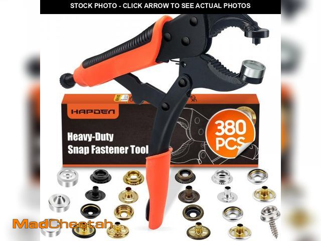 Lot 74-11551025 - Heavy Duty Snap Fastener Tool, Snap Setter Tool with 100 Sets 4 Color Boat Cover Snaps, Snap Repair ...