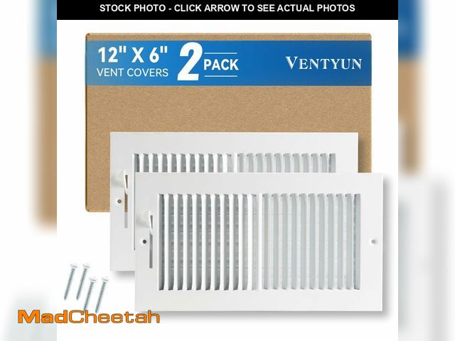 Lot 74-14154459 - Ventyun Air Vent Cover, 2-Pack Air Return Grilles for Wall and Ceiling, Fits 12"Ãâ6" Duct Opening...