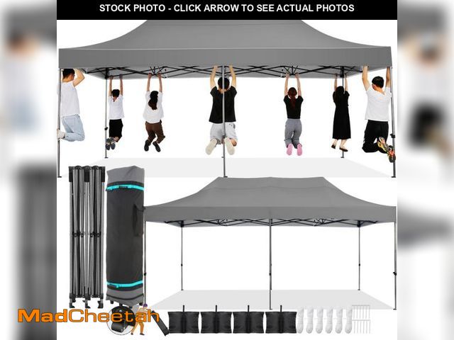Lot 74-12261389 - COBIZI 10x20 Pop Up Canopy Without Sidewall,Heavy Duty Canopy UPF 50+ All Season Wind Waterproof Com...
