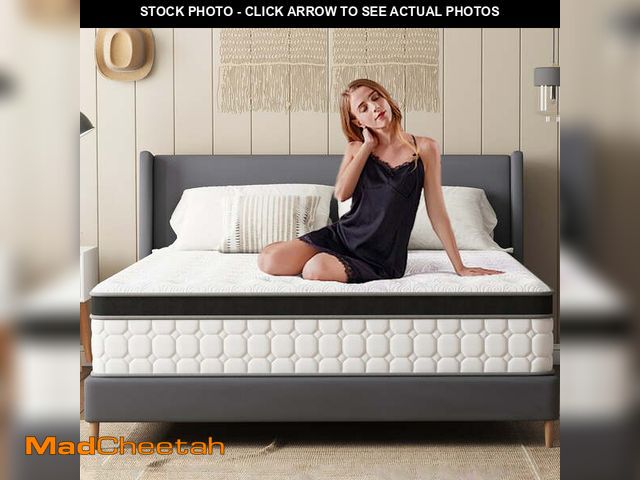 Lot 74-12767374 - Tvdfgts 14 inch Twin Mattress, Cooling Gel Memory Foam Mattress in a Box, Individual Pocket Spring H...