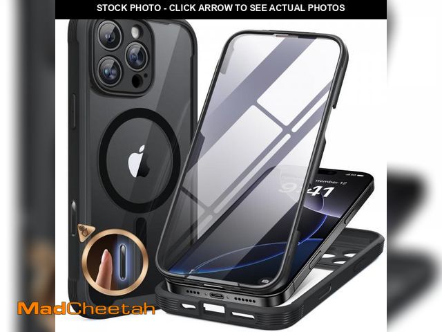 Lot 74-11553663 - Miracase for iPhone 16 Pro Max Case 6.9'', [Bubble Free] Full-Body Bumper Phone case with Built-in F...