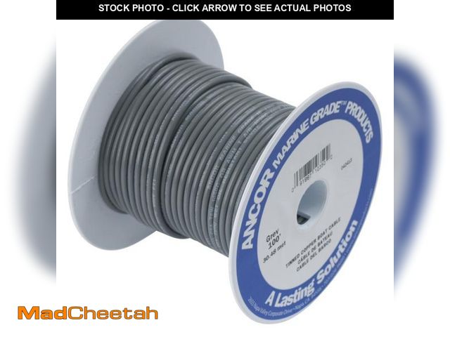 Lot 74-11546314 - Ancor 100410 Marine Grade Electrical Primary Tinned Copper Boat Wiring (18-Gauge, Grey, 100-Feet) - ...