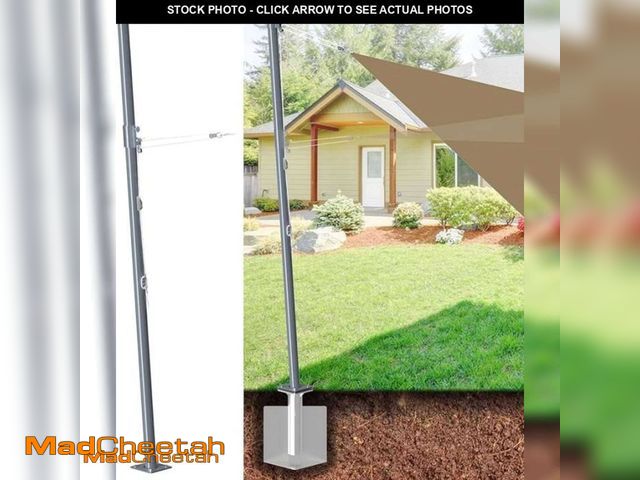 Lot 74-11669971 - 8FT Shade Sail Poles,Height-Adjustable Sun Shade Poles,Double-fold Pulley Sun Sail Poles for Patio L...