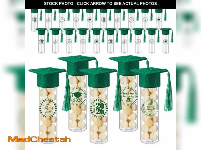 Lot 74-14053486 - Teenyyou 25 Pcs Graduation Candy Tubes 2026 Graduation Party Favors Candy Boxes Plastic Grad Cap Jar...