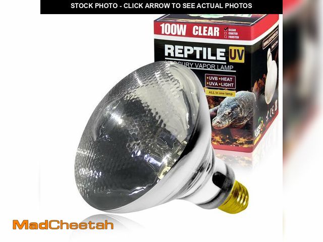 Lot 74-14299364 - LUCKY HERP 100 Watt UVA+UVB Full Spectrum Vapor Heat Lamp Bulb, High Intensity Self-Ballasted Heat B...