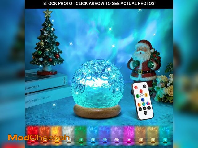 Lot 74-12329492 - Mood Lighting Crystal Lamp,18 Color Changing Lamp Ocean Light Projector for Bedroom,Dimmable Ambient...