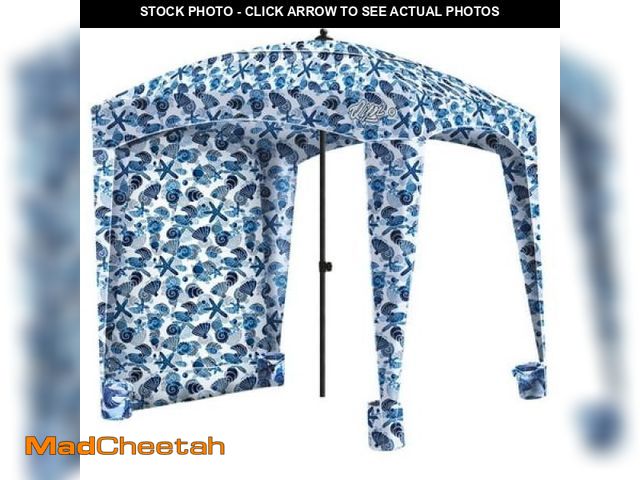 Lot 74-12144053 - Qipi Beach Cabana - Easy to Set up Canopy  Waterproof  Portable 6  X 6  Beach Shelter  Included Side...