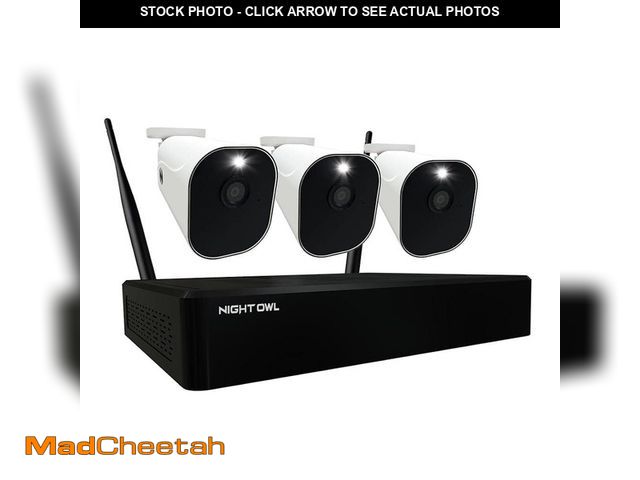 Lot 74-13049723 - Night Owl 10-Channel 1080p Smart NVR Security Camera System with 1TB Hard Drive and 3 1080p Wire Fre...