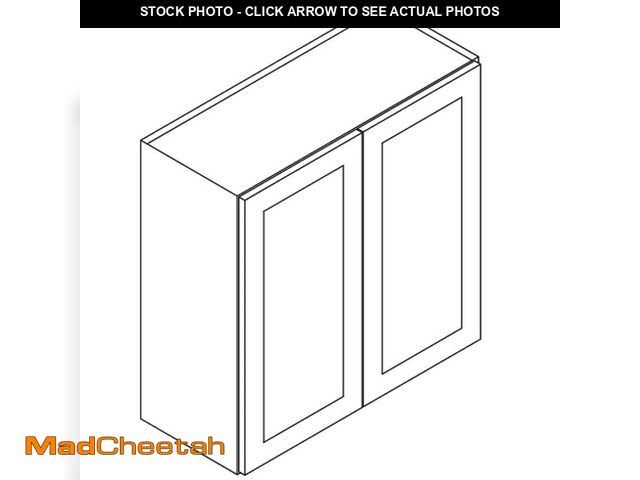 Lot 74-12584081 - Homestead Oak Shaker W2436B: Double Door Wall Cabinet: RTA Kitchen Cabinet - UNUSED