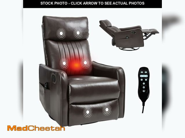 Lot 74-14614505 - Videvik Swivel Rocker Recliner Chair with Heat and Massage, Nursery Rocking Chair for Adults, Glider...