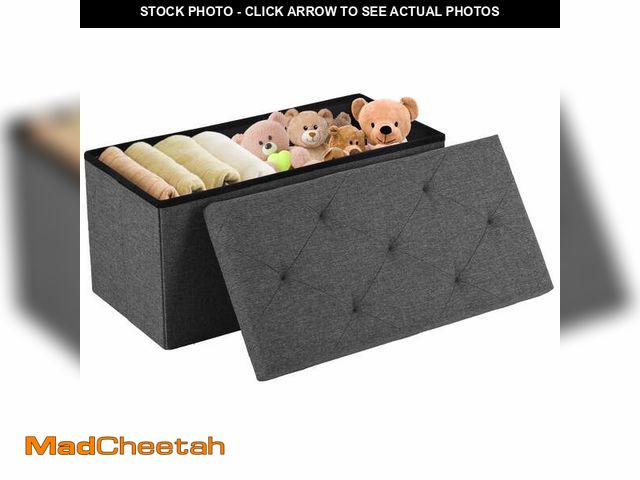 Lot 74-12679403 - CONCETTA 30" Storage Ottoman Benchâ Foldable Fabric Stool with Storage, 350 lb Capacity, for Bedro...