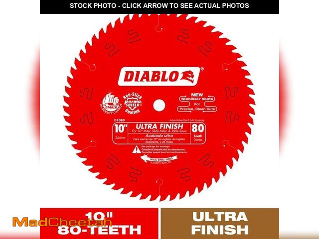 Lot 74-12853264 - 10in. x 80-Tooth Ultra Finish Saw Blade for Wood - USED