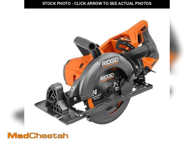 Lot 74-12642915 - RIDGID 18V Brushless Cordless 7-1/4 in. Rear Handle Circular Saw (Tool Only) - USED