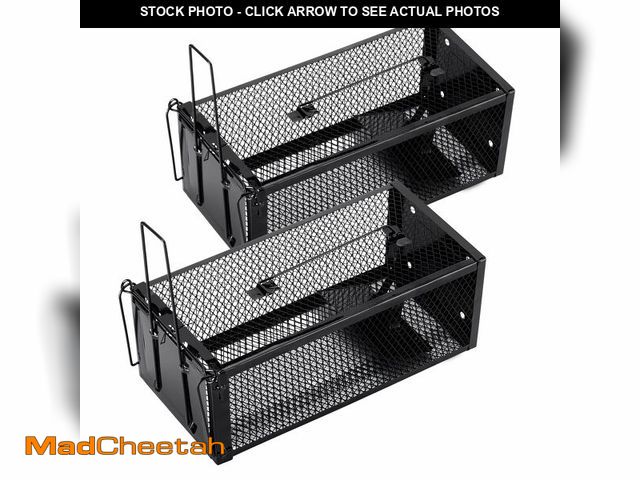 Lot 74-14430535 - Pivmuth 2 Pack Humane Rat Traps 12.5"x5.5"x4.5", Reusable Mouse Traps for Indoor/Outdoor Use, No-Kil...