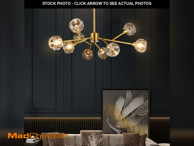 Lot 74-13576355 - Weesalife Sputnik Chandeliers for Dining Room Light Fixture Over Table, Modern Crystal Chandeliers, ...