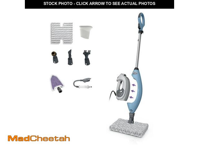 Lot 74-14345410 - Shark Lift-Away Corded 5-In-1 Steam Mop for Hardwood in Blueberry with Detachable Handheld Steam Cle...