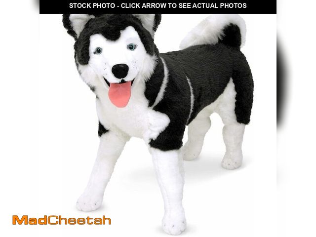 Lot 74-13844687 - Melissa &amp; Doug Giant Siberian Husky - Lifelike Stuffed Animal Dog (Over 2 feet Tall) - UNUSED