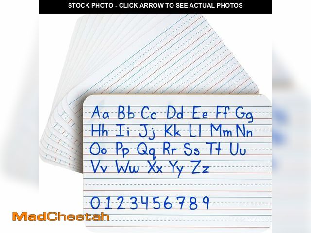Lot 74-12322361 - 12 Pack Double Sided Dry Erase Boards with Lines, Small Classroom Whiteboards for Students, Homescho...