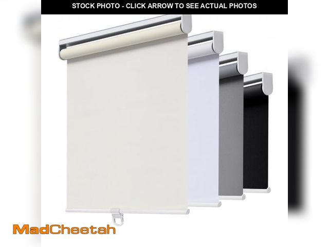 Lot 74-12164113 - Cordless Roller Shades Blackout Blinds for Windows Room Darkening Rolled Up Shades with Spring Syste...