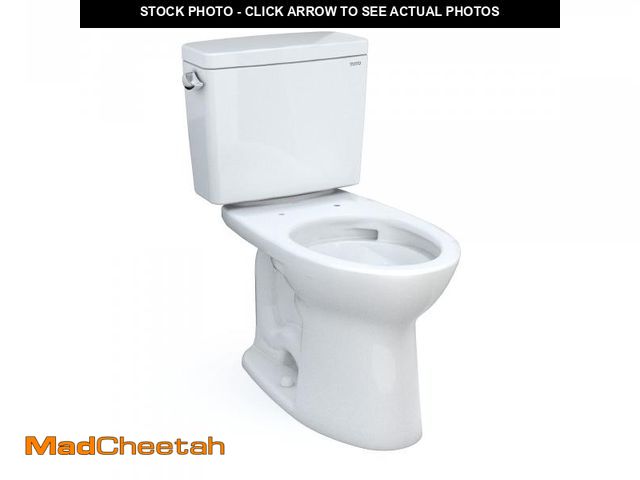 Lot 74-12202905 - TOTO Drake Two-Piece Elongated 1.6 GPF TORNADO FLUSH Toilet with CEFIONTECT, Cotton White - CST776CS...