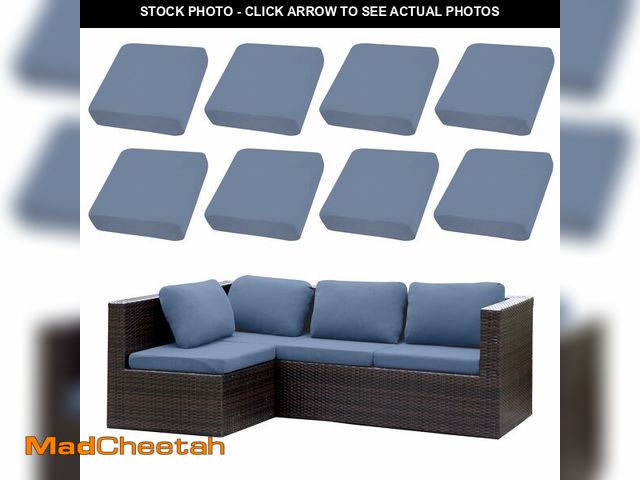 Lot 74-14272713 - SUKAIKEQA Outdoor Cushion Covers Set,8PCS Patio Furniture Couch Seat Slipcovers, Replacement for Sof...