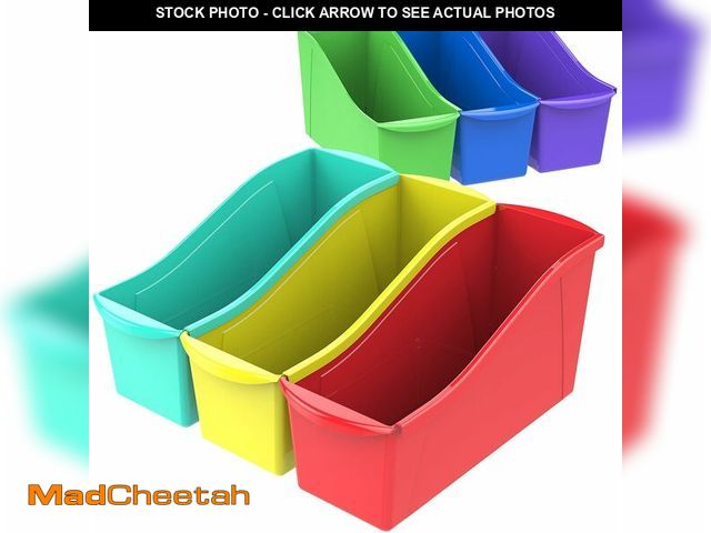 Lot 74-13331777 - Storex Large Book Bin, Interlocking Plastic Organizer for Home, Office and Classroom, STEM Assortmen...