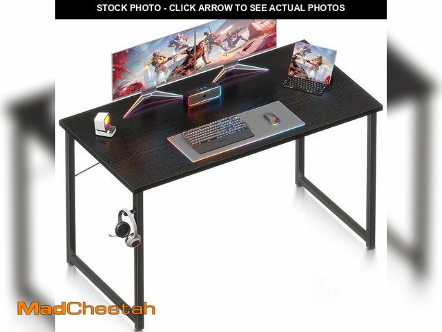 Lot 74-12664541 - ODK 48 Inches Computer Desk for Small Spaces, Study Table for Home Office, Writing Desk with Headpho...