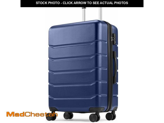 Lot 74-12664697 - Sweetcrispy Carry on Luggage, Hard Shell ABS Suitcase with Double Spinner Wheels, Lightweight Expand...