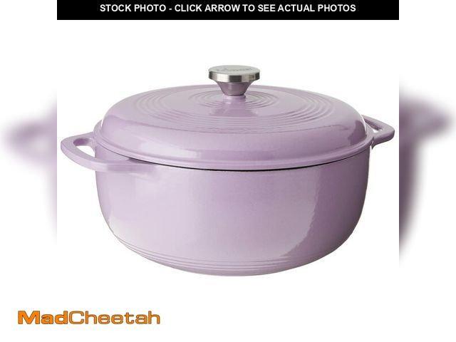 Lot 74-12703033 - Lodge 6 Quart Enameled Cast Iron Dutch Oven with Lid Ã¢â¬â Dual Handles Ã¢â¬â Oven Safe up to ...