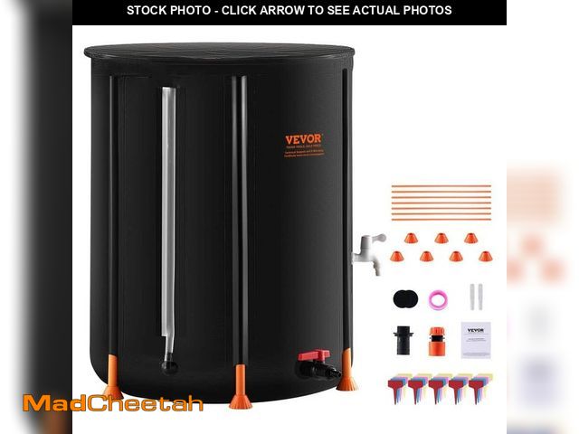 Lot 74-14280492 - VEVOR Collapsible Rain Barrel, 100 Gal./380 l Portable Water Tank, PVC Rainwater Collection Barrel f...