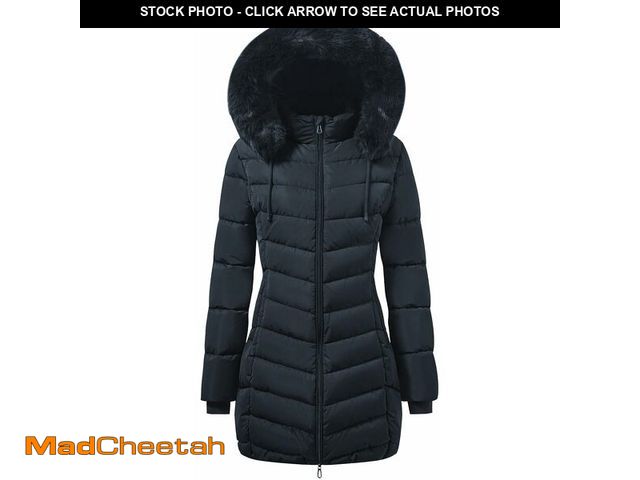 Lot 74-13926855 - ASPO Women's Long Winter Coats Waterproof Warm Puffer Down Jacket Fleece Lined Parka with Faux Fur R...