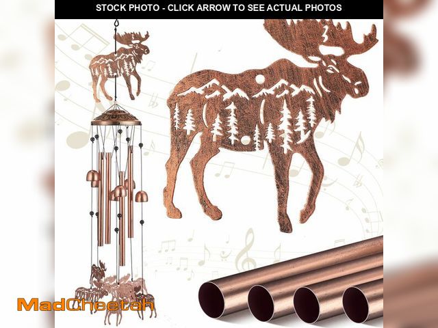 Lot 74-14386491 - VioraWhite Moose Wind Chimes Decorations Gifts for Women Men Mom Wife Grandma Birthday Gifts Metal M...
