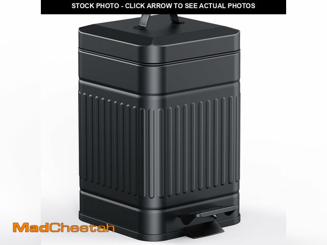 Lot 74-13541359 - CEROELDA Small Trash Can with Lid-5L/1.3 Gal,Stainless Steel Outdoor Dog Poop Garbage Can-Farmhouse ...