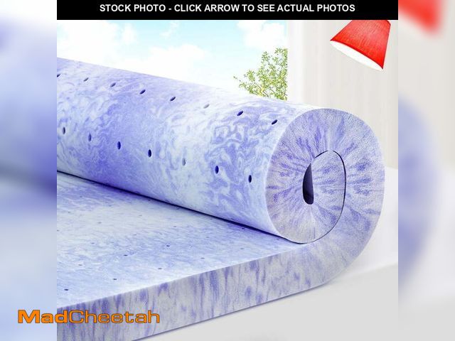 Lot 74-14259573 - EDX 2 Inch  King Size Memory Foam Mattress Topper, Gel  Memory Foam Mattress Topper for Pressure Rel...