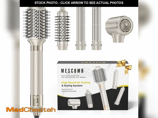 Lot 74-14211254 - MESCOMB 5-in-1 Hot Air Styler Kit Ã¢â¬â 110,000 RPM Fast-Drying Dryer, Auto-Wrap Curlers, Straigh...