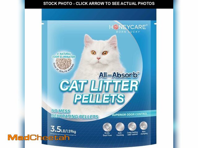 Lot 74-14298009 - Honey Care All-Absorb Cat Litter Pellets, Zeolite, Long-Lasting Odor Control Non-climping Litter, 14...