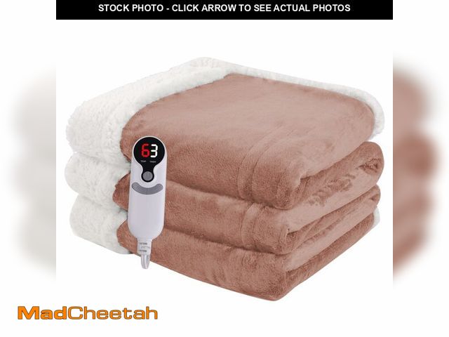 Lot 74-14060202 - Heated Blanket Electric Throw Size 50''x60'' with 9 Heating Levels, 1-10 Hour Auto Shut Off, Machine...