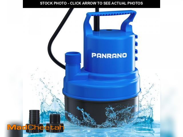 Lot 74-12311363 - PANRANO 1/2 HP Submersible Water Pump 2900 GPH Portable Small Sump Pump For Pool Cover, Basements, P...