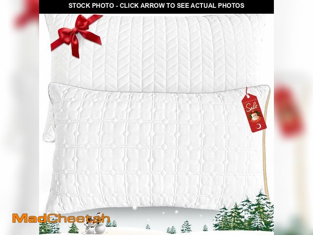 Lot 74-13564242 - Pillows Standard Size Set of 2, Hotel Quality Gusseted Bed Pillows for Side, Back, Stomach Sleepers,...