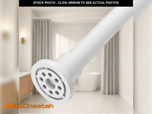Lot 74-14144419 - ALLZONE Shower Curtain Rod No Drill, 42-83 Inches, Heavy Duty Tension Curtain Rod, Rustproof Shower ...